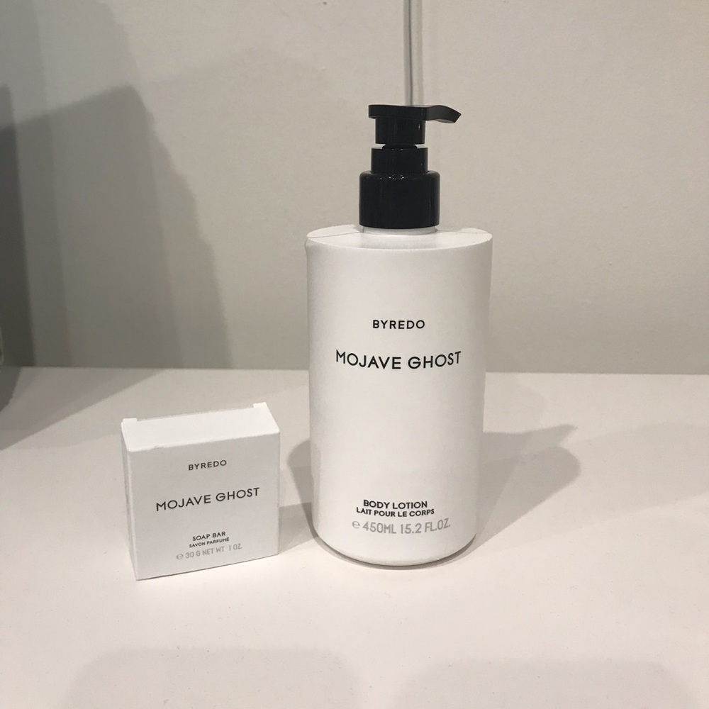 New, unopened Byredo Mojave Ghost 15.2 oz 450 mL Body Lotion & Soap Bar